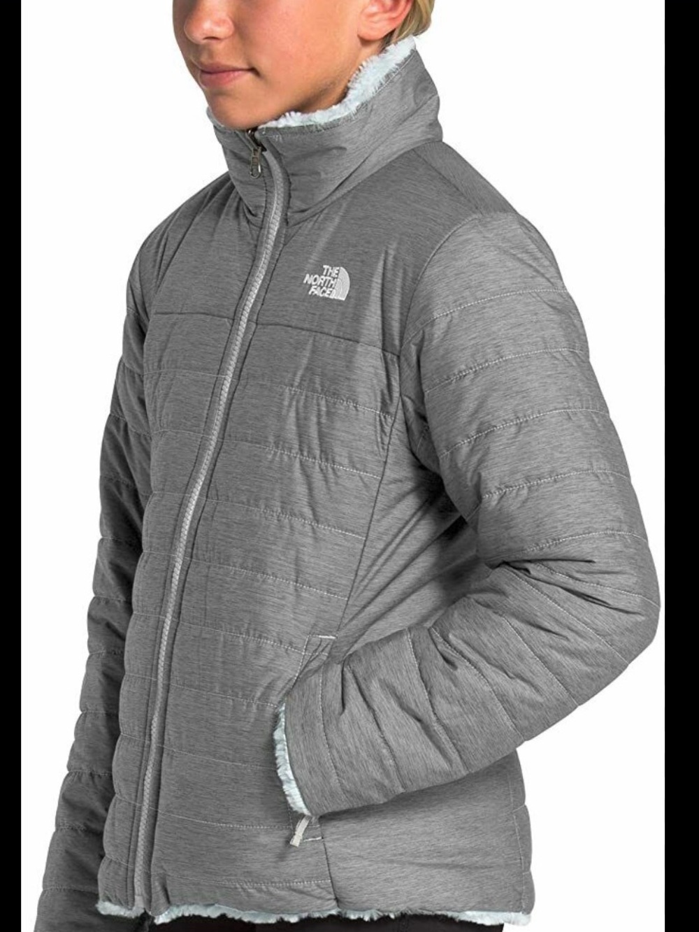 The North Face Girls Mossbud swirl reversible Jacket - Picture 3 of 14